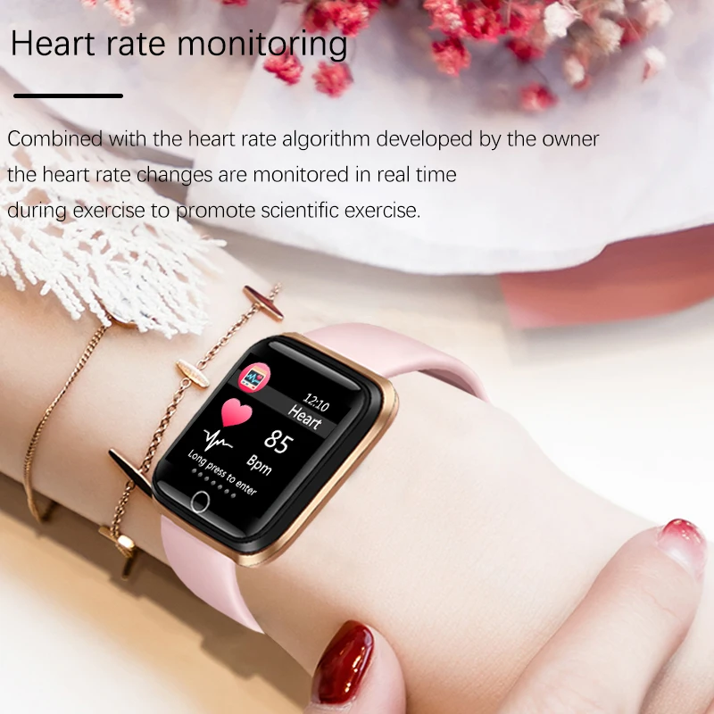 LIGE Smart Watch Women Sports Smart Bracelet IP67 Waterproof Watch Pedometer Heart Rate Monitor LED color screen for Android ios