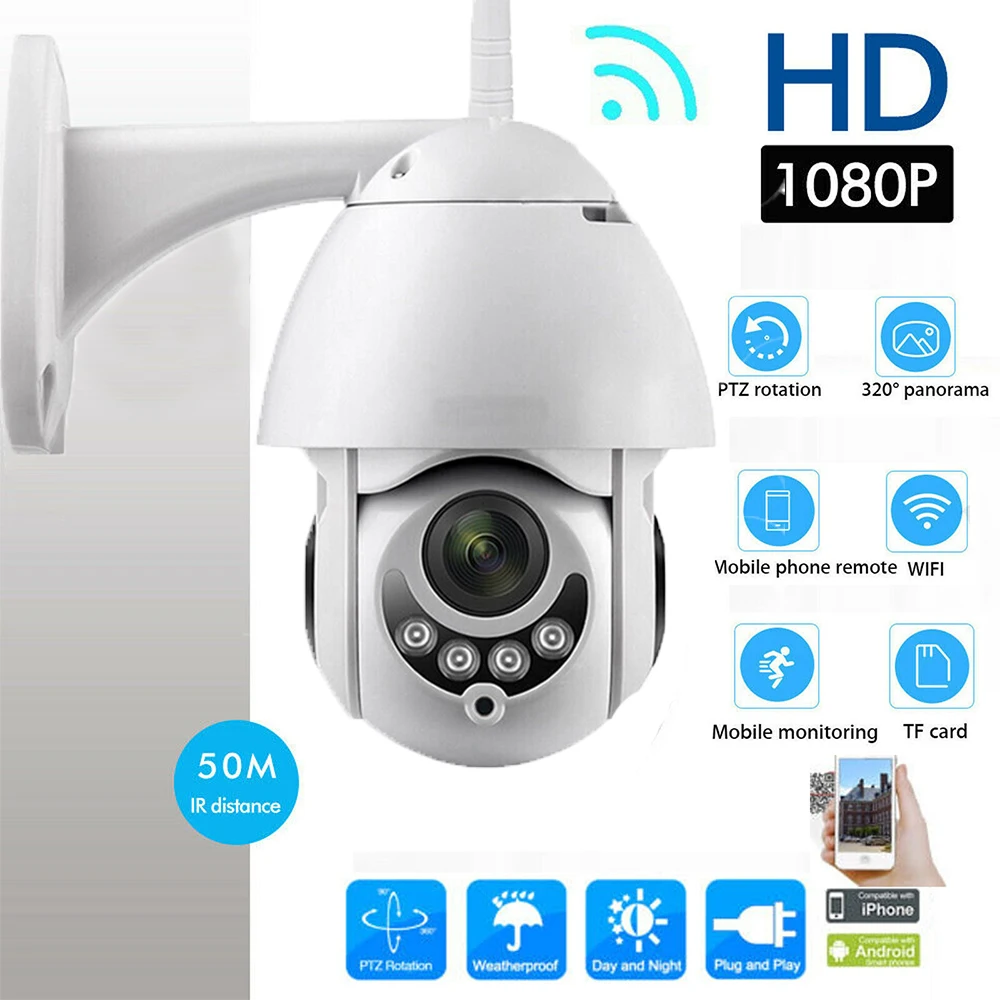 

Smart IP CCTV Camera 4 LEDS 1080P Outdoor IP66 Waterproof Surveillance Camara De Seguridad Ip Wifi Exterior Home Security Camera