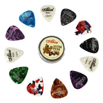 

12/20/24pcs Acoustic Electric Guitar Picks Plectrums and 1 Round Metal Picks Box Case For Strings Instrument Accessories