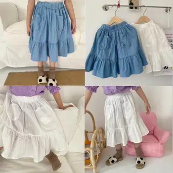 

2020 New Girls Ruffles Skirt Draped Fashion Summer Girls Skirts 1-7t QH139