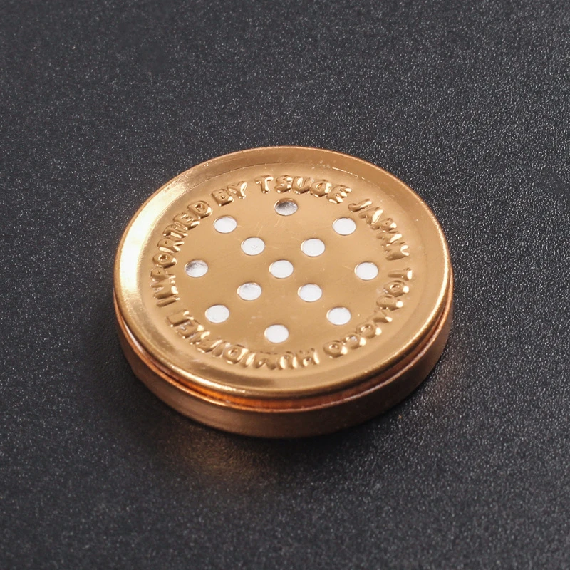 Aluminum Alloy 28mm Mini Cigar Humidor Humidifier Round Tobacco Sponge