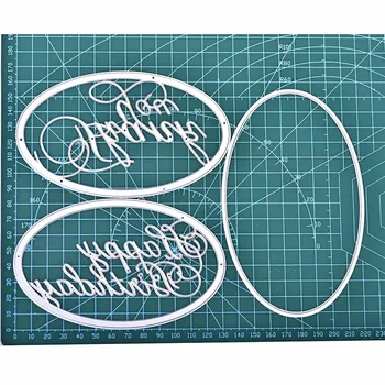 

Eastshape Words Happy Birthday Oval Metal Cutting Dies Letters Scrapbooking for Making Cards Decorative Embossing DIY Crafts
