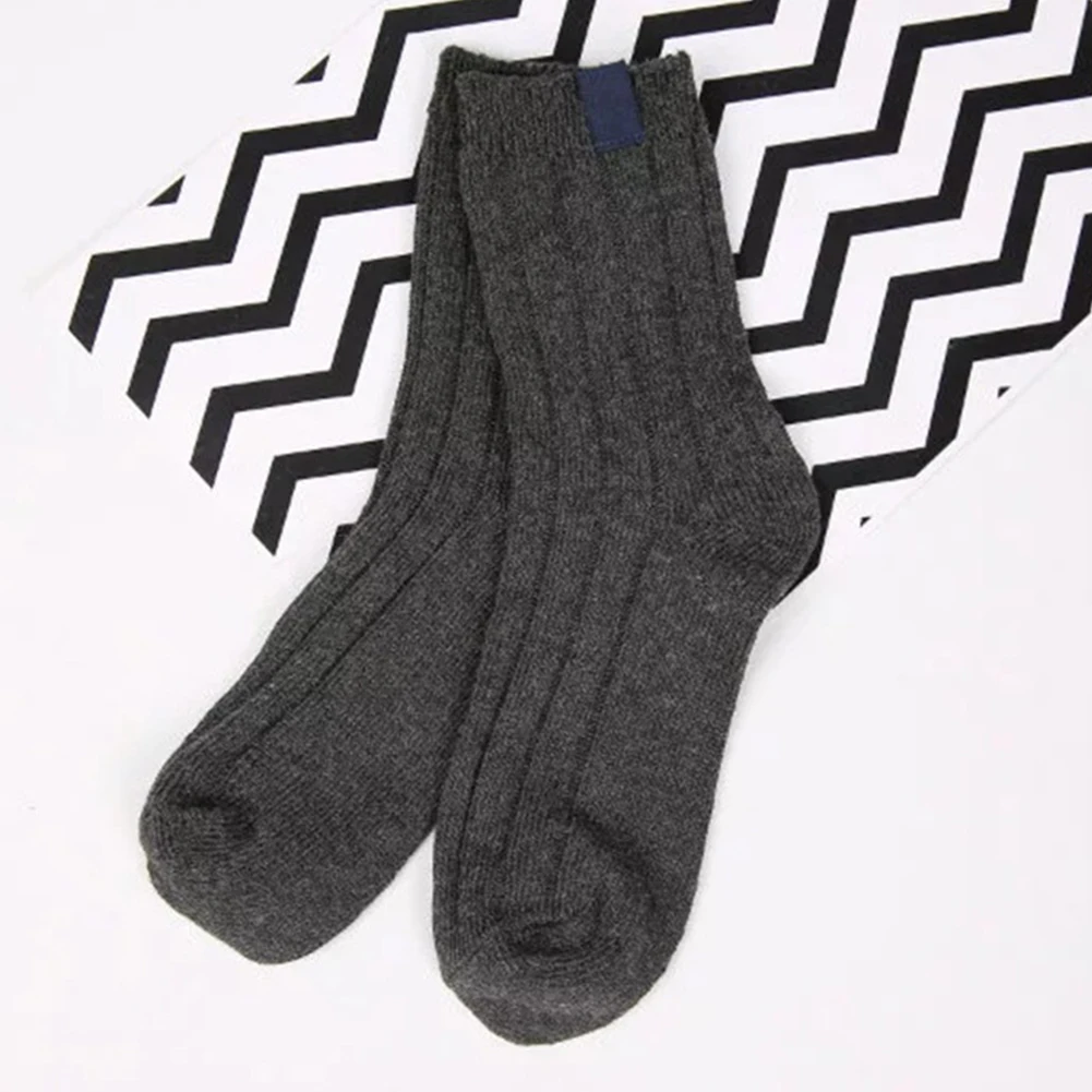 Женские носки, теплые, в полоску, Рождество, 3D принт, повседневные, одноцветные, Ретро стиль, Осень-зима