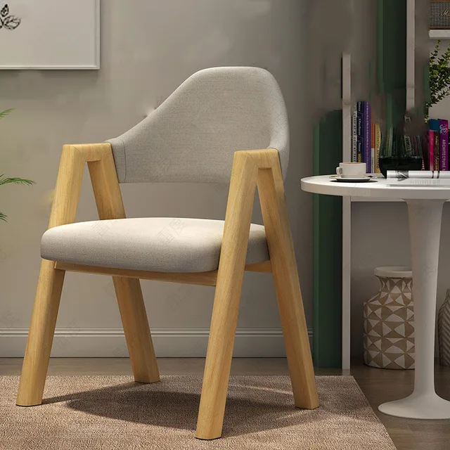 Wooden Make Up Chair Furniture Backrest With Armrest 의자 Home Dining Chairs For Home Decoration Restaurant Chair As Picture