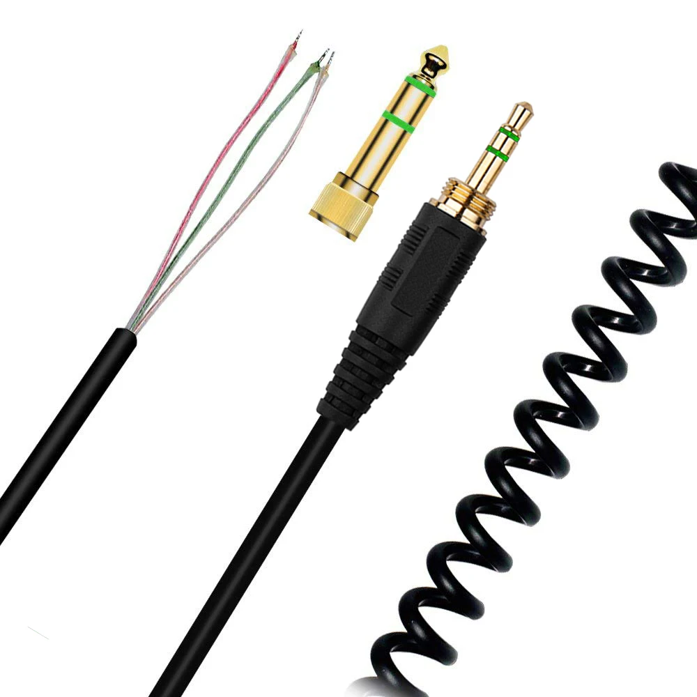 6.35mm Replacement Extension Spring Coiled Cable For Sony Mdr
