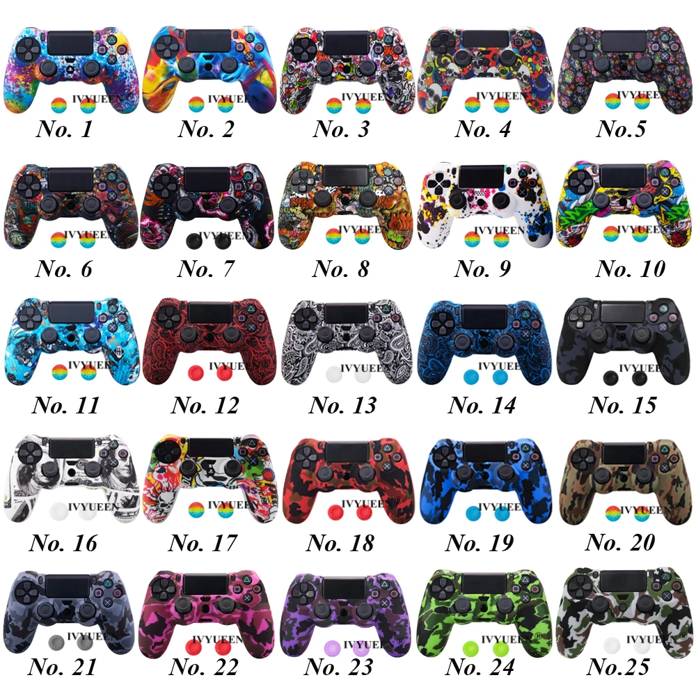 IVYUEEN для контроллера Sony Dualshock 4 PS4 DS4 Slim Pro силиконовая текстура защитная оболочка +