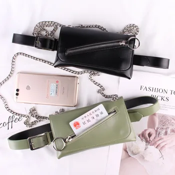 

oblique zipper Magnetic buckle Belt bag Mobile phone bag single shoulder bag Inclined shoulder bag fashion Woman package