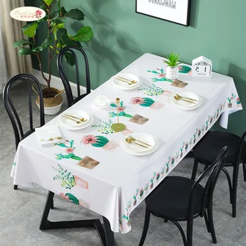 

Proud Rose PVC Tablecloth Plaid Style Conference Room Dust-Proof Table Cloth Spot Printing Oil-Proof Waterproof Table Cover