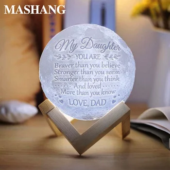 

Night Light 3D Printing Moonlight USB Remote Control Charging 16 Color Light Baby Gift Desktop Home Decoration Light Lighting