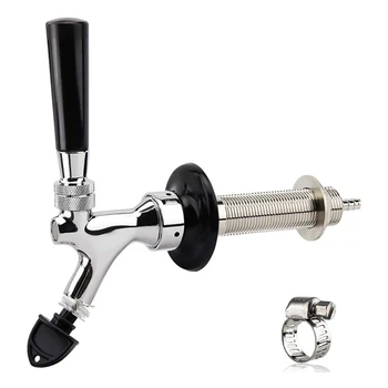 

4 inch Beer Keg Faucet Non-Adjustable Faucet 127mm American Connector 1/4 Pagoda Connector