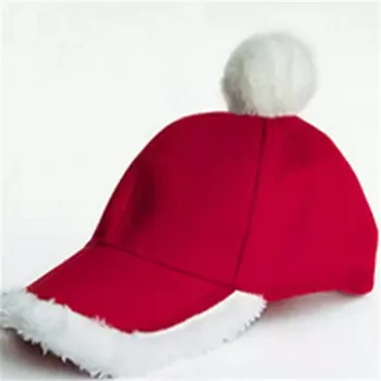 

Fashion Adult Kids Solid Color Thick Ultra Woolen Plush Soft Christmas Hat Party Festive Santa Caps