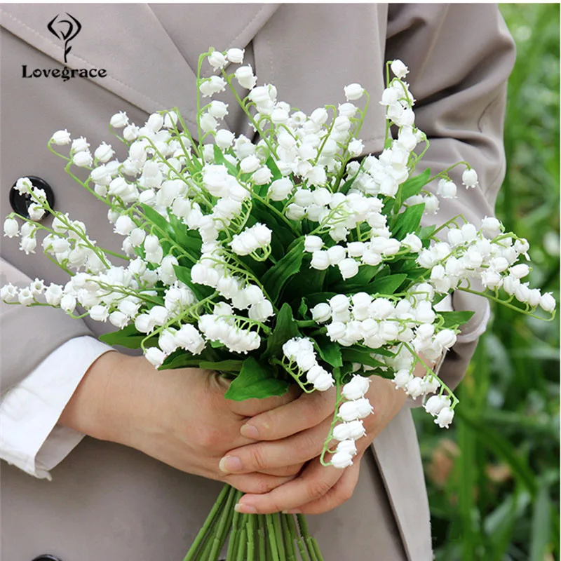 Lovegrace Convallaria букет невесты букет цветов Прямая Свадебная Лилия долины цветок DIY домашний Свадебный декор