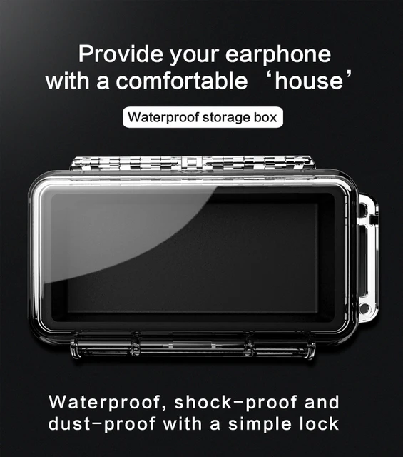 AUDIOSENSE Waterproof Earphone Carrying Case Hard Travel Portable Case  Protective Case Earphone Box - AliExpress