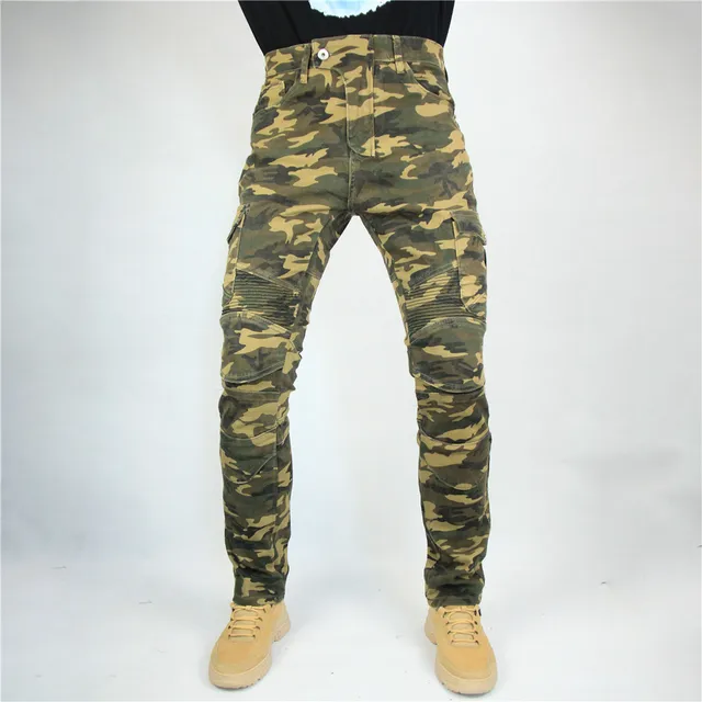 Motorcycle Jeans Camouflage Men Pants 