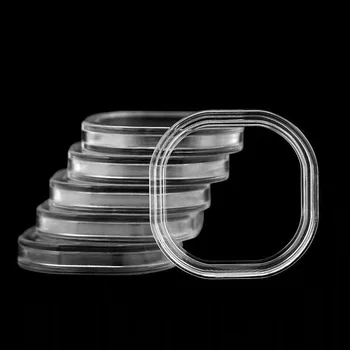 

100PCS 27mm Square Commemorative Coin Collection Plastic Box DIY Coin Hobby Storage Supplies