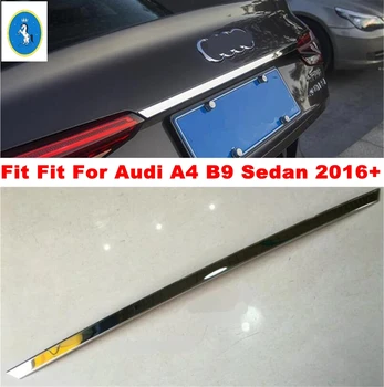 

Yimaautotrims Rear Trunk Tail Door Up Decoration Strip Stainless Steel Cover Trim Fit For Audi A4 B9 Sedan 2016 2017 2018 2019