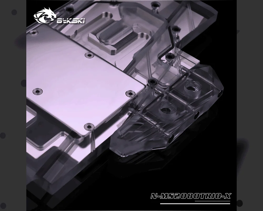 Bykski N-MS2080TRIO-X, полное покрытие видеокарты блок водяного охлаждения, для MSI RTX2080 Gaming X TRIO