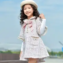 Платье для девочек платья принцессы в европейском стиле милая одежда для маленьких девочек детское платье с роговыми рукавами одежда для девочек 2, 3, 4, 5, 6, 7 лет