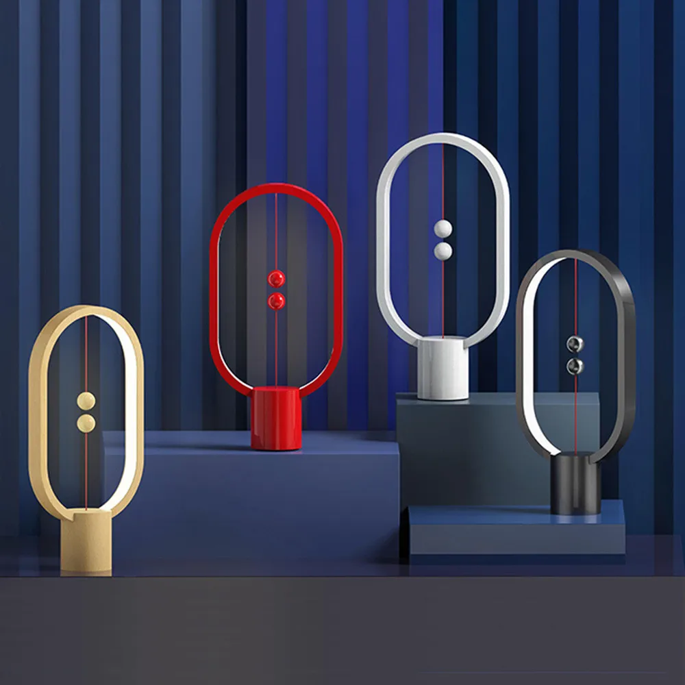Dropship USB Rechargeable Hengpro Balance LED Table Lamp Ellipse Magnetic Mid-air Switch Eye-Care Night Light Touch Control Dropship USB Rechargeable Hengpro Balance LED Table Lamp Ellipse Magnetic Mid-air Switch Eye-Care Night Light Touch Control