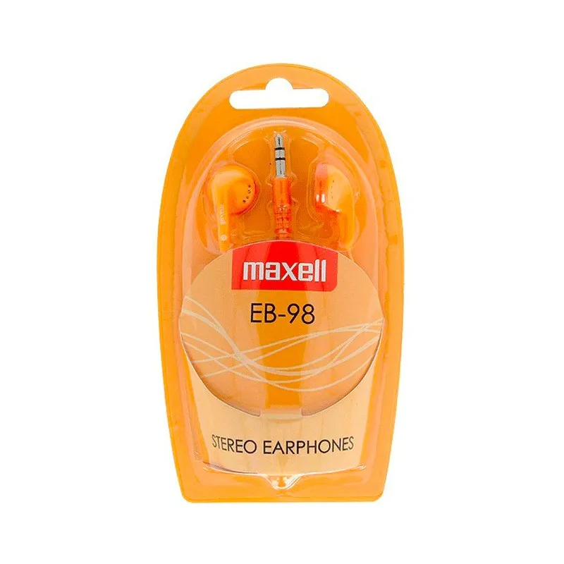 MAXELL EB 98 basic headphones stereo sound and minijack connection Jack 3 5mm Ear design length cable 1 2 meters