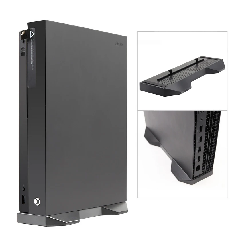 

NEW Black Vertical Stand Mount Holder Base for Xbox One X Cradle Stand Docking Station for X box One X Dock Game Accessories