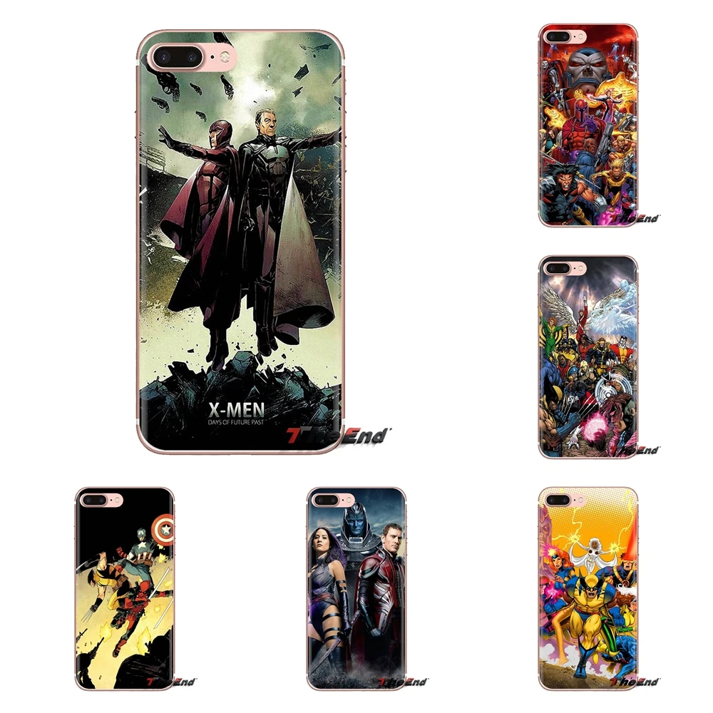 Для iPod Touch Apple iPhone 4 4s 5 5S SE 5C 6 6S 7 8 X XR XS Plus MAX прозрачный чехол из ТПУ сумка Marvel X-men Super