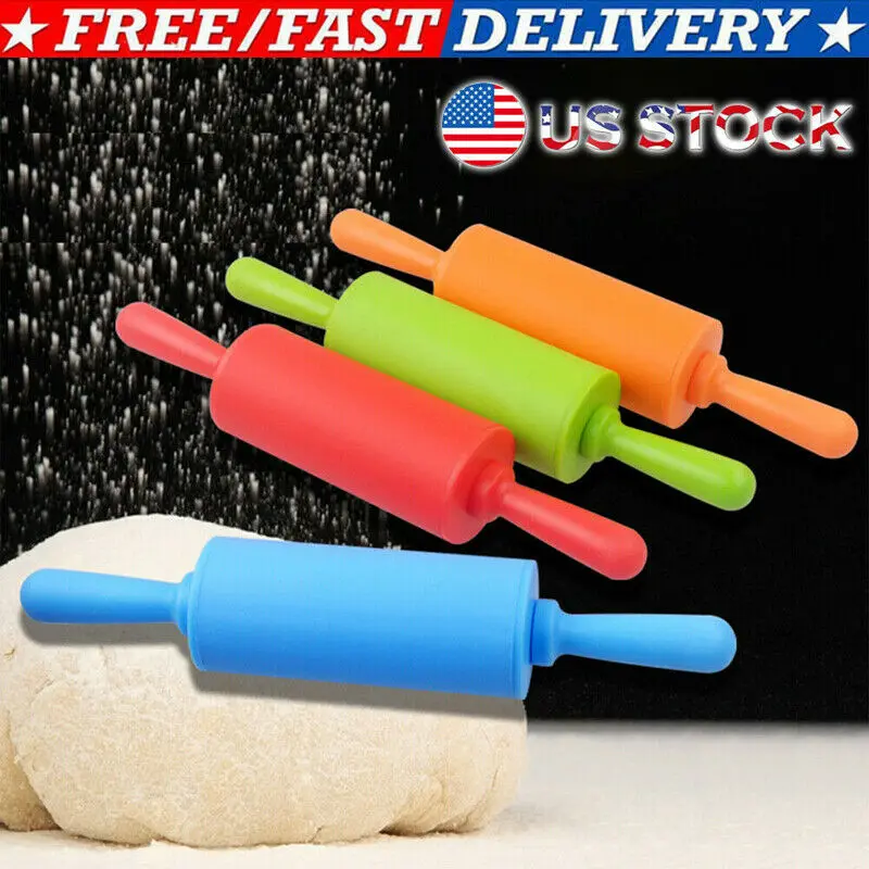 

Free shipping 30cm Non-stick fondant rolling pin kids Cake Dough Roller Baking cooking Tools