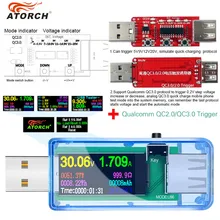 13 в 1 цифровой дисплей USB тестер напряжения тока зарядное устройство Емкость доктор power bank детектор батареи+ qc2.0/3,0 триггер