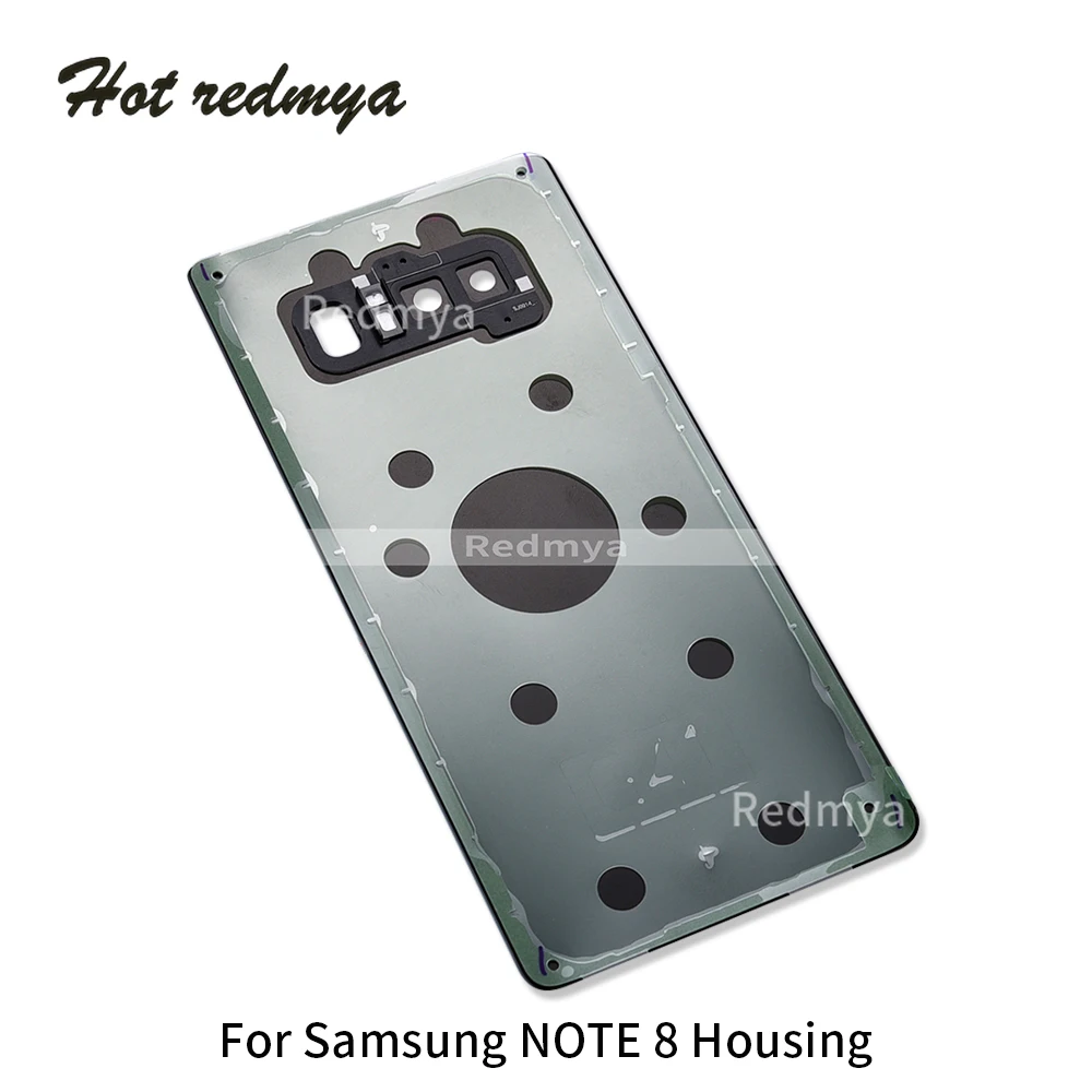 10 шт. Note 8 задняя крышка для samsung Galaxy Note 8 N950 полная задняя крышка корпуса задняя крышка батареи чехол+ объектив камеры с наклейкой