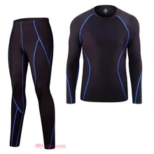 Спортивное термобелье, мужское термобелье с длинным рукавом, зимняя компрессионная одежда, термобелье, базовый слой, спортивная одежда, колготки