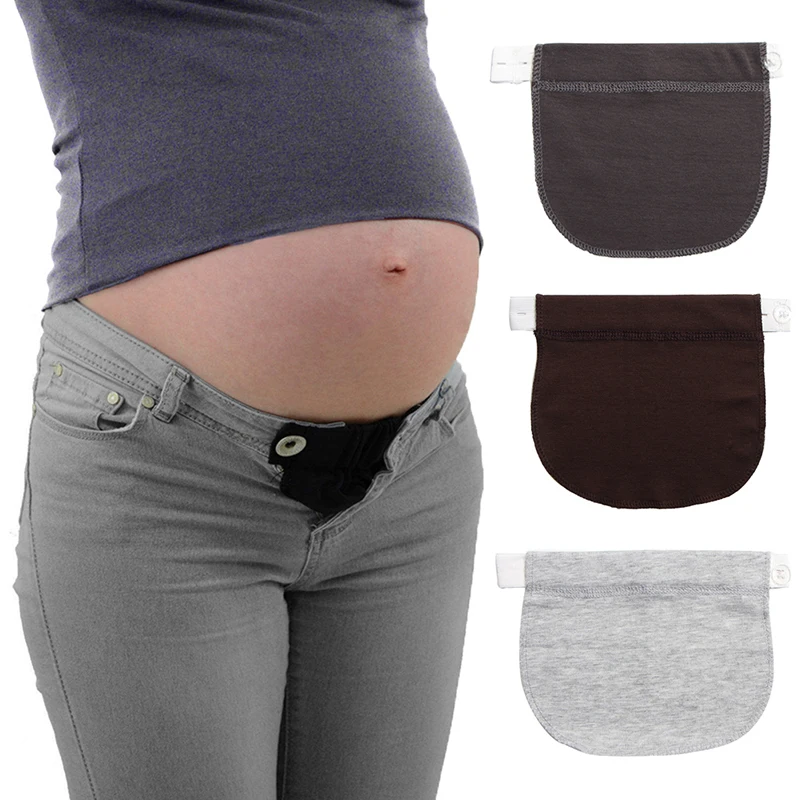1 Pcs Women Adjustable Elastic Maternity Pregnancy Waistband Belt Waist Extender Clothing Pants For Pregnant Sewing Accessories 5pcs free sewing buttons adjustable disassembly retractable jeans waist button metal extended buckles pant waistband expander