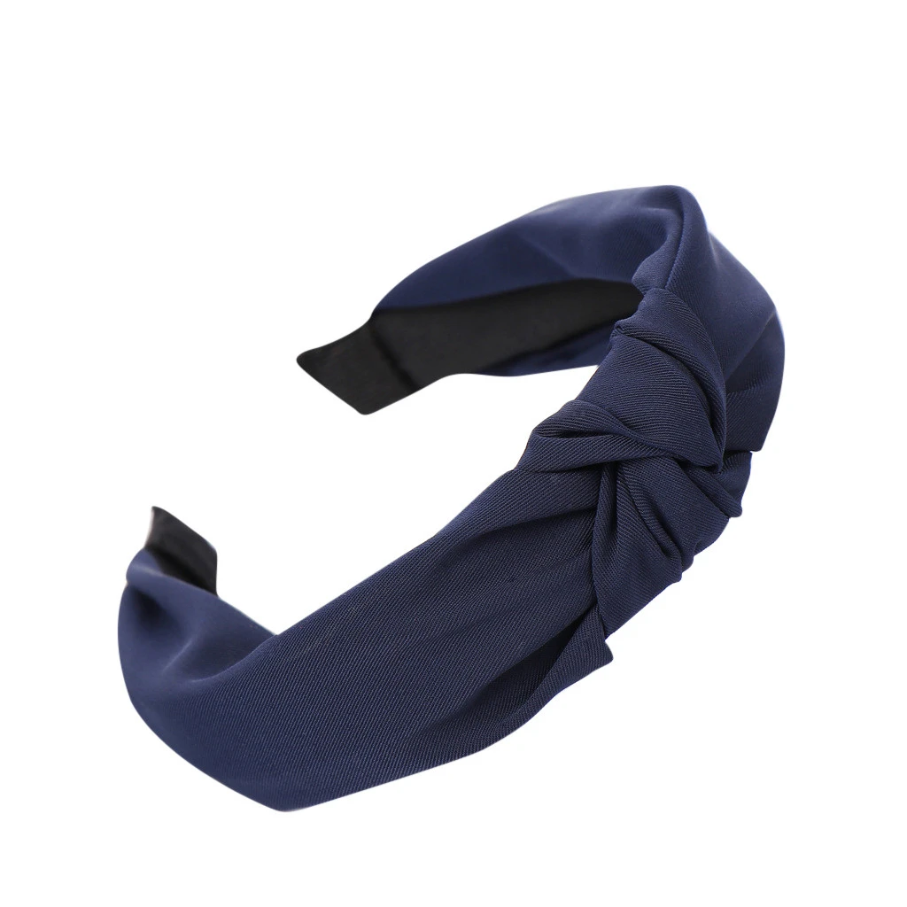 Simple Cloth Headband Women New Fashion Brief Cross Soft Bow Knot Turban Hairband Comfortable Seaside Girls Sweet Solid 1111