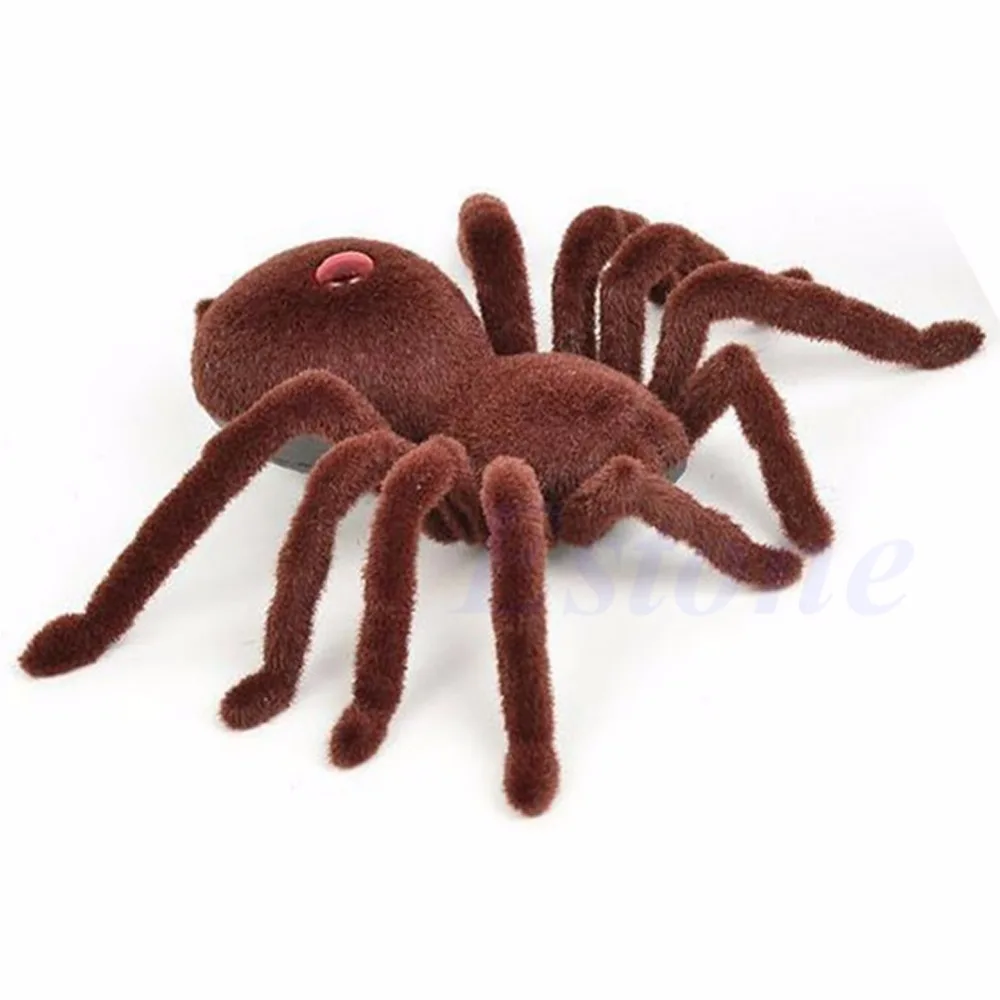 New Scary Remote Control Creepy Soft Plush Spider Infrared RC Tarantula Toy Kid Gift 5