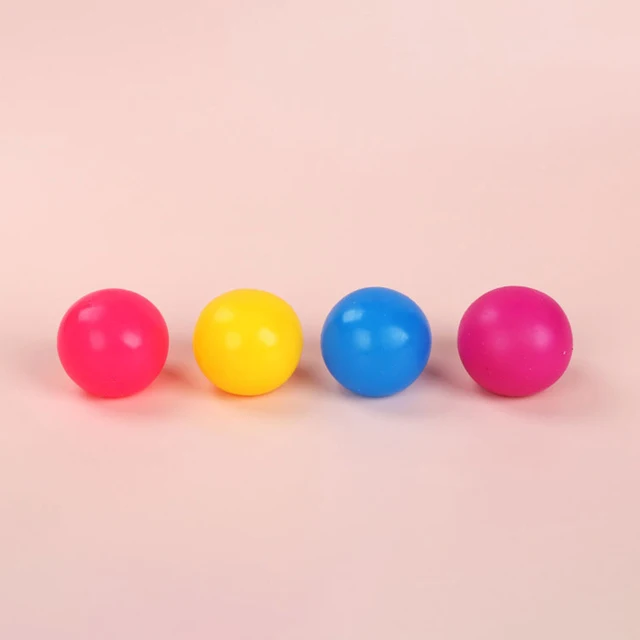 1pc Luminous Wall Target Ball Fidget Sticky Balls Silicone Decompression Soft TPR Elastic Squeeze Stress Reliever Ceiling Toys 6