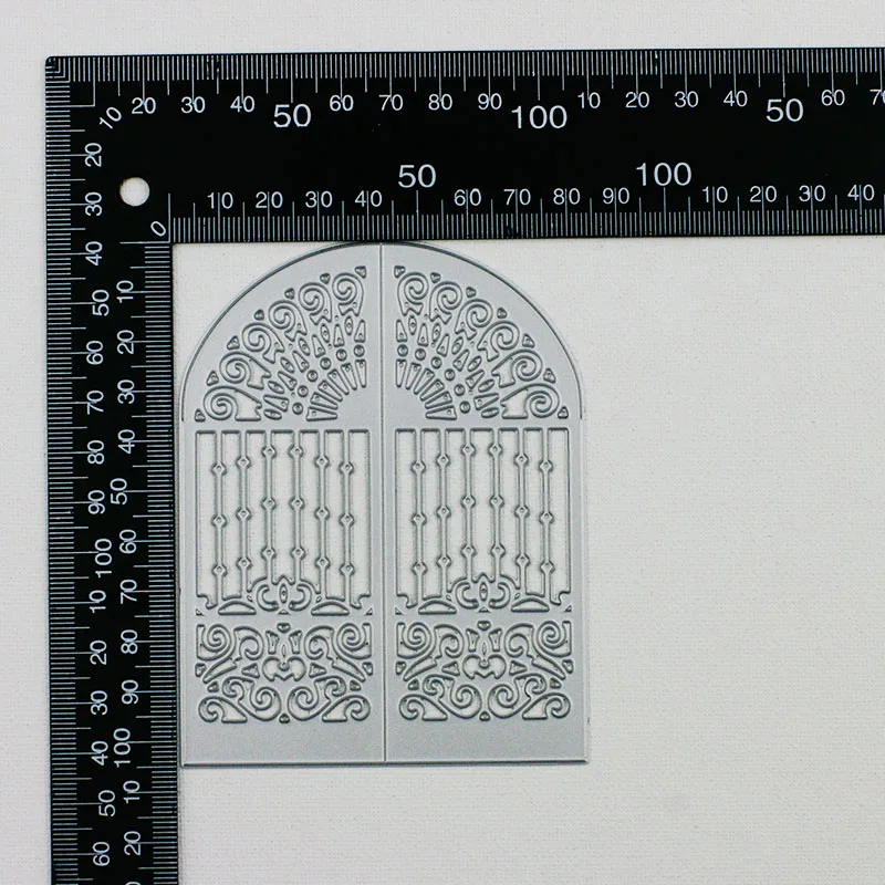Qdai кружевная дверная рама для забора металлические режущие штампы DIY Скрапбукинг ремесленные штампы трафарет фото карта свадебное украшение MD310