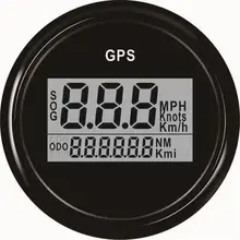 1 шт. абсолютно 52 мм gps Спидометр Автомобильный цифровой gps одометры 9-32 В для лодки автомобиль с антенной черный и белый цвет