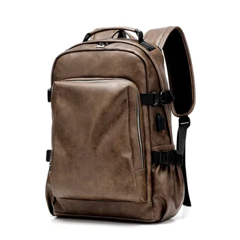 

Men's Large Capacity USB Rechargeable Backpack Portable Leisure Travel Computer Bag