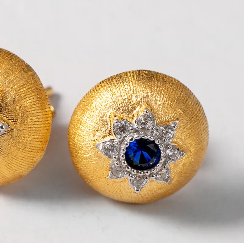 Koop Cmajor Solid Sterling Zilver Goud Kleur Vintage Elegante Studie Oorbellen Cadeau Voor Vrouwen