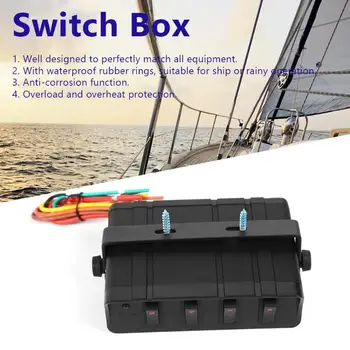

Car Marine 12V 30A 4 Gang Rocker Switch Box Emergency Strobe Light Controller Equipment with Waterproof Rubber Ring