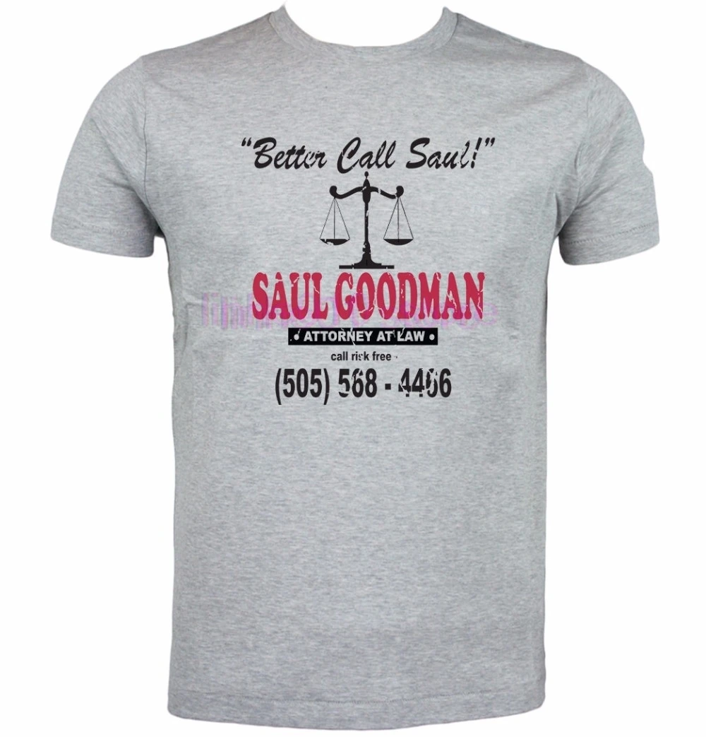 

2019 New Men T-Shirt New Design Cotton Male Tee Shirt Designing Better Call Saul Saul Goodman T Shirt Design