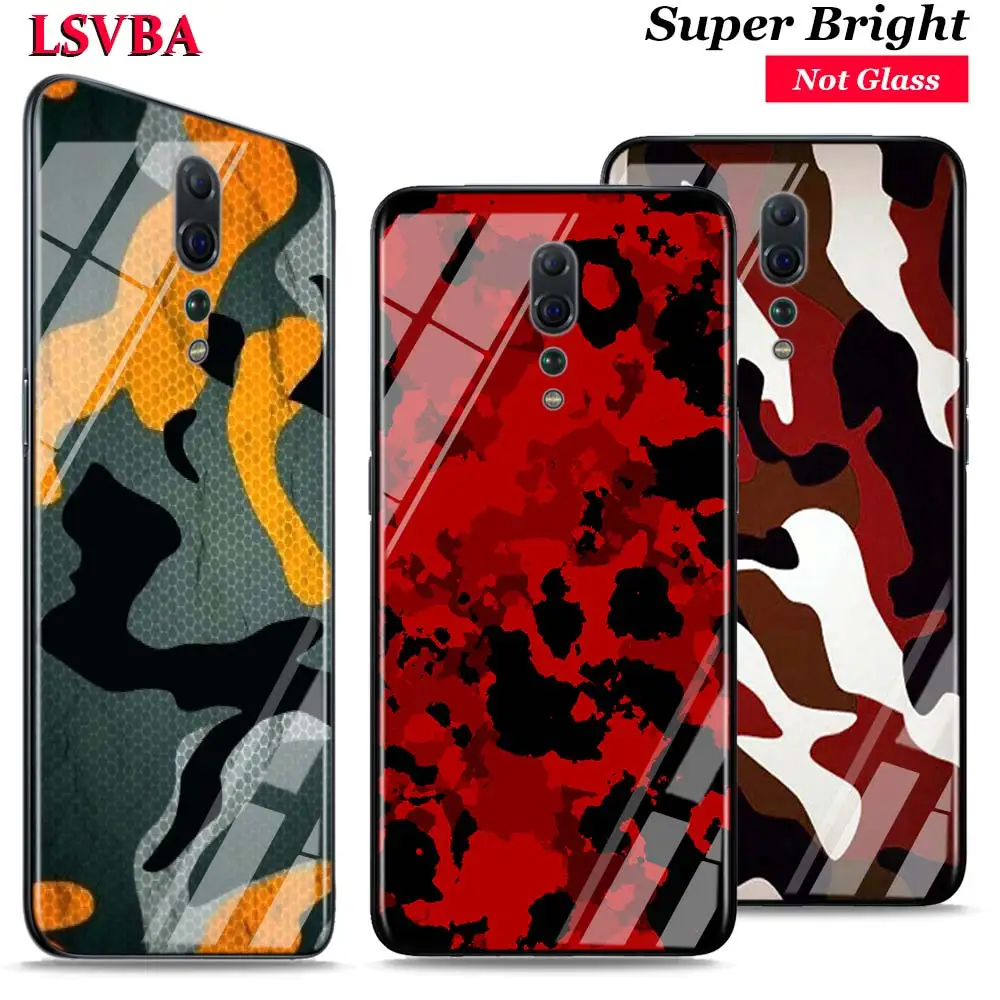 

Color Trend Camouflage for OPPO Reno Z 10X Zoom F11 F9 F7 F5 A7 R9S R17 Realme 2 C2 K3 Pro Super Bright Glossy Phone Case Cover