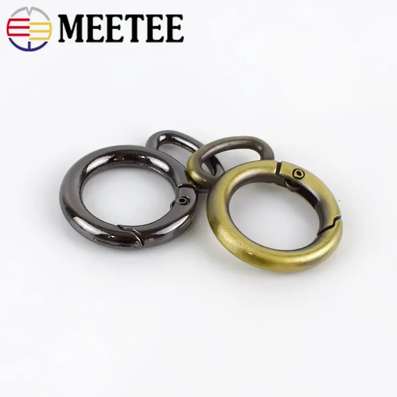Meetee19mm Весна уплотнительное кольцо пряжки металлическая застежка для сумки брелок для ключей защелкивающаяся Сумочка ручка разъем Замена DIY аксессуары