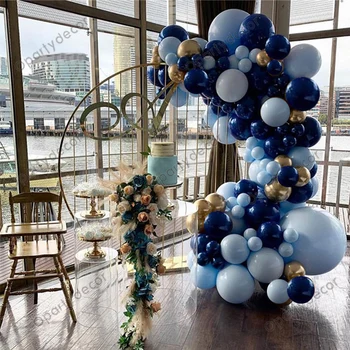 

Diy Balloons Garland Arch Kit Metal Gold 18Inch Big Blue Balloon Baby Shower Bridal Wedding Birthday Party Decorations Baloons