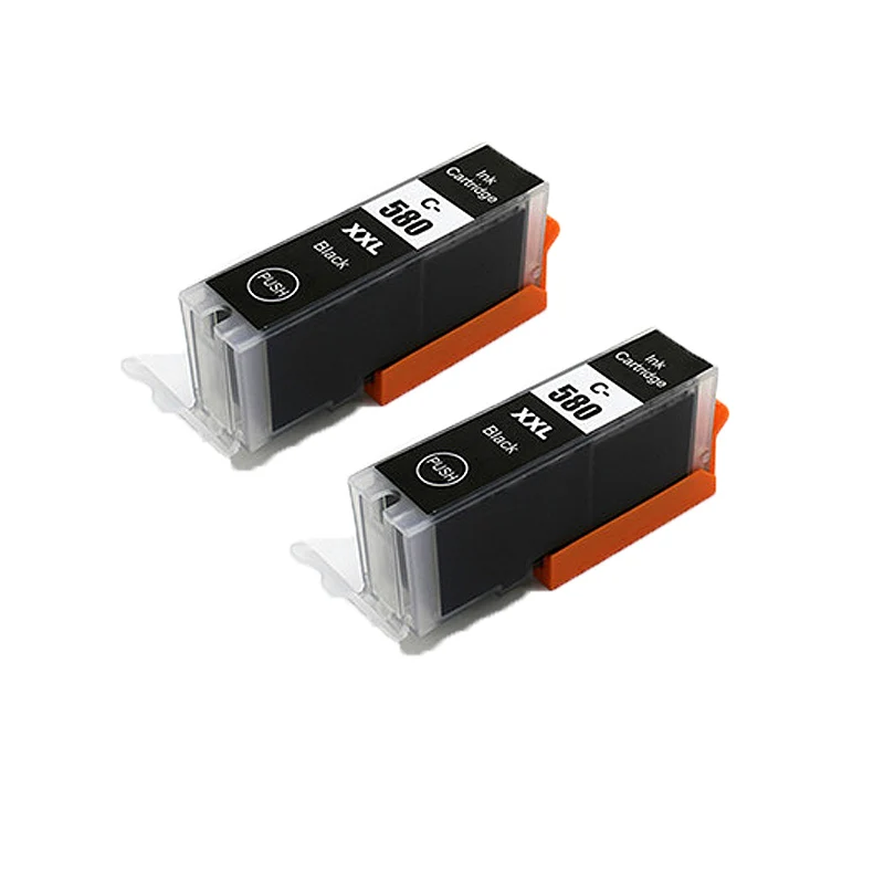 До 5 видов цветов PGI-580 CLI-581 PGI580compatible чернильный картридж для принтера canon принтерам PIXMA TR7550 TR8550 TS6250 TS9550 TS9551C TS705 TS8150 TS8151 - Цвет: 2pcs black