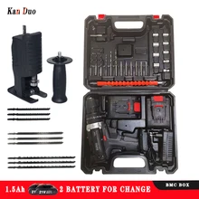 Prostormer furadeira parafusadeira, bateria de 21v e 1500mah, motor brushless com torque de 25nm, incluso 24 peças entre brocas e chave de fenda