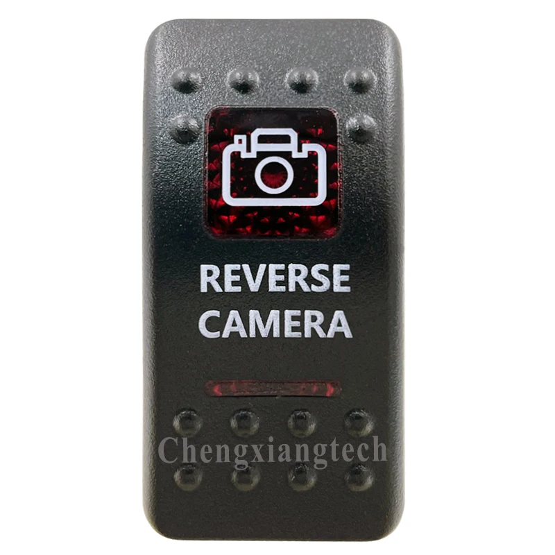 

Printed Red Switch Cap - REVERSE CAMERA- for Carling Arb Led Light Car Boat Rocker Switch 12v 24v, Cover Only ! No Switch Base !