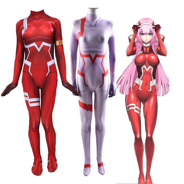 New Zero Two 02 Darling In The Franxx Cosplay Costume Anime Superhero  Zentai Suit Halloween Bodysuit Adults Kids Jumpsuit - Cosplay Costumes -  AliExpress