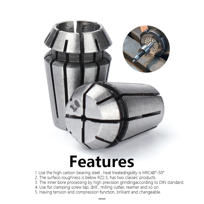 Spring Collet Chuck ER11-ER40 1-26mm ER Chuck For CNC Engraving Machine Lathe Milling Tool Holder
