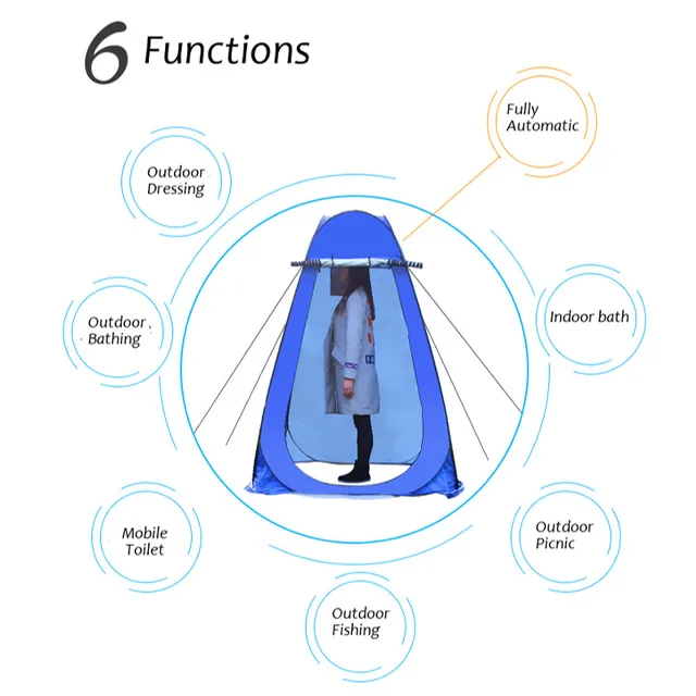 Newest Portable Privacy Shower Toilet Camping Pop-Up Tent Camouflage and UV Function Outdoor Dressing Tent photography Tent 5