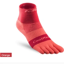 AONIJIE E4109 одна пара легкий спортивный носок носки четверть носки для пяти Toed бег босиком обувь марафон гонки